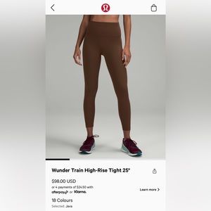 Lululemon Wunder Train Java